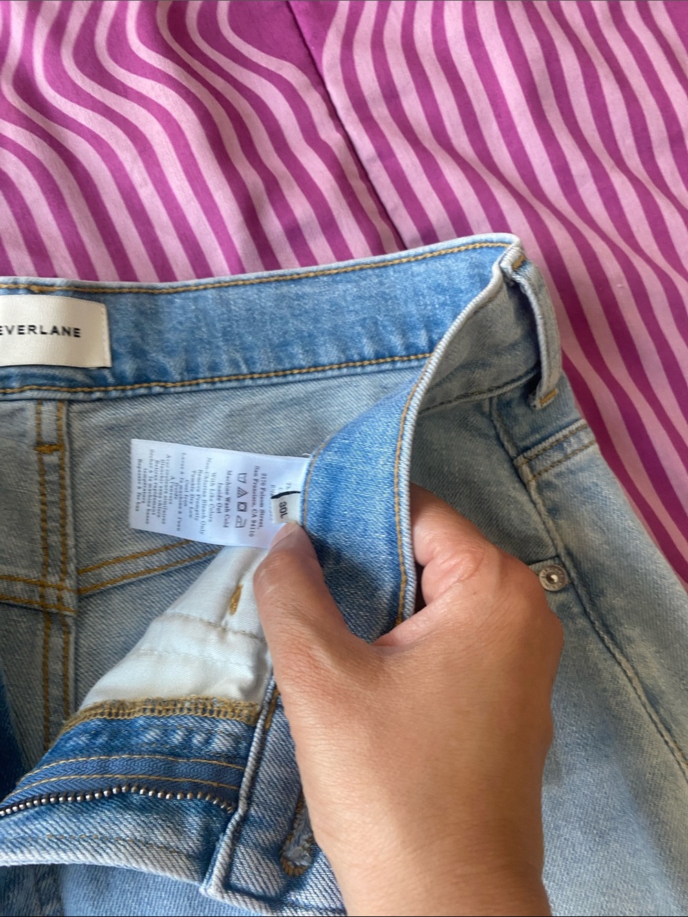 Everlane Pale Blue way high curve Jean - Picture 3 of 4